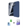 MARSİLYAN™- iPhone 16 Kılıf Eksen Form Prime - Siyah Bilvis 5in1 5D Magic Hayalet Cam Ekran Koruyucu + Raze Metal Kamera Lens - LT
