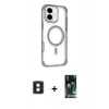 MARSİLYAN™- iPhone 16 Kılıf Eksen Klasik Koleksiyonu - Siyah 360 Mat Full Body Arka Koruyucu + PVD Metal Kamera Lens - MI