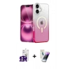 MARSİLYAN™- iPhone 16 Kılıf Eksen Minimal Özel Seri - Şeffaf Pasifik Cam Ekran Koruyucu + Bilvis Titan Kamera Lens - PE