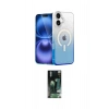 MARSİLYAN™- iPhone 16 Kılıf Eksen Minimal Özel Seri - Siyah 360 Mat Full Body Arka Koruyucu
