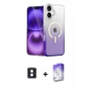 MARSİLYAN™- iPhone 16 Kılıf Eksen Minimal Özel Seri - Siyah Bilvis 5in1 3D Magic Cam Ekran Koruyucu + PVD Metal Kamera Lens - MI