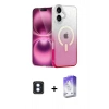 MARSİLYAN™- iPhone 16 Kılıf Eksen Minimal Özel Seri - Siyah Bilvis 5in1 3D Magic Cam Ekran Koruyucu + PVD Metal Kamera Lens - MI