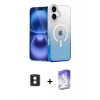 MARSİLYAN™- iPhone 16 Kılıf Eksen Minimal Özel Seri - Siyah Bilvis 5in1 3D Magic Cam Ekran Koruyucu + PVD Metal Kamera Lens - MI