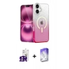 MARSİLYAN™- iPhone 16 Kılıf Eksen Minimal Özel Seri - Siyah Bilvis 5in1 3D Magic Cam Ekran Koruyucu + Bilvis Titan Kamera Lens - PE