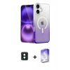 MARSİLYAN™- iPhone 16 Kılıf Eksen Minimal Özel Seri - Siyah Bilvis 5in1 3D Magic Cam Ekran Koruyucu + PVD Metal Kamera Lens - YL