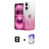MARSİLYAN™- iPhone 16 Kılıf Eksen Minimal Özel Seri - Siyah Bilvis 5in1 3D Magic Cam Ekran Koruyucu + PVD Metal Kamera Lens - PE