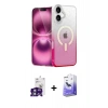 MARSİLYAN™- iPhone 16 Kılıf Eksen Minimal Özel Seri - Siyah Bilvis 5in1 5D Magic Hayalet Cam Ekran Koruyucu + Bilvis Titan Kamera Lens - YL