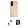 MARSİLYAN™- iPhone 16 Kılıf Eksen Prime - Şeffaf 360 Full Body Arka Koruyucu + Raze Metal Kamera Lens - LT