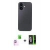 MARSİLYAN™- iPhone 16 Kılıf Eksen Prime - Şeffaf 360 Full Body Arka Koruyucu + Raze Metal Kamera Lens - PE