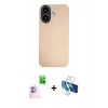 MARSİLYAN™- iPhone 16 Kılıf Eksen Prime - Siyah 3D Antistatik Seramik Nano Ekran Koruyucu + Raze Metal Kamera Lens - PE