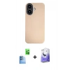 MARSİLYAN™- iPhone 16 Kılıf Eksen Prime - Siyah Bilvis 5in1 5D Magic Hayalet Cam Ekran Koruyucu + Raze Metal Kamera Lens - LT