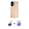 MARSİLYAN™- iPhone 16 Kılıf Eksen Prime - Siyah Bilvis 5in1 5D Magic Hayalet Cam Ekran Koruyucu + Bilvis Titan Kamera Lens - PE