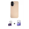 MARSİLYAN™- iPhone 16 Kılıf Eksen Prime - Siyah Bilvis 5in1 5D Magic Hayalet Cam Ekran Koruyucu + Bilvis Titan Kamera Lens - YL