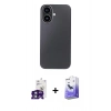 MARSİLYAN™- iPhone 16 Kılıf Eksen Prime - Siyah Bilvis 5in1 5D Magic Hayalet Cam Ekran Koruyucu + Bilvis Titan Kamera Lens - YL
