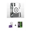 MARSİLYAN™- iPhone 16 Kılıf İz Asil Prime - Şeffaf 360 Full Body Arka Koruyucu + Bilvis Titan Kamera Lens - GS