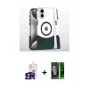 MARSİLYAN™- iPhone 16 Kılıf İz Asil Prime - Şeffaf 360 Full Body Arka Koruyucu + Bilvis Titan Kamera Lens - YL