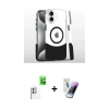 MARSİLYAN™- iPhone 16 Kılıf İz Asil Prime - Şeffaf Pasifik Cam Ekran Koruyucu + Raze Metal Kamera Lens - BZ