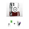 MARSİLYAN™- iPhone 16 Kılıf İz Asil Prime - Şeffaf Pasifik Cam Ekran Koruyucu + Raze Metal Kamera Lens - BZ