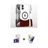 MARSİLYAN™- iPhone 16 Kılıf İz Asil Prime - Şeffaf Pasifik Cam Ekran Koruyucu + Bilvis Titan Kamera Lens - GS