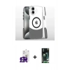 MARSİLYAN™- iPhone 16 Kılıf İz Asil Prime - Siyah 360 Mat Full Body Arka Koruyucu + Bilvis Titan Kamera Lens - GS