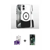 MARSİLYAN™- iPhone 16 Kılıf İz Asil Prime - Siyah 360 Mat Full Body Arka Koruyucu + Bilvis Titan Kamera Lens - GS