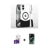 MARSİLYAN™- iPhone 16 Kılıf İz Asil Prime - Siyah 360 Mat Full Body Arka Koruyucu + Bilvis Titan Kamera Lens - GS