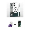 MARSİLYAN™- iPhone 16 Kılıf İz Asil Prime - Siyah 360 Mat Full Body Arka Koruyucu + Bilvis Titan Kamera Lens - GS