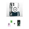 MARSİLYAN™- iPhone 16 Kılıf İz Asil Prime - Siyah 360 Mat Full Body Arka Koruyucu + Raze Metal Kamera Lens - PE