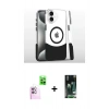 MARSİLYAN™- iPhone 16 Kılıf İz Asil Prime - Siyah 360 Mat Full Body Arka Koruyucu + Raze Metal Kamera Lens - PE