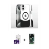MARSİLYAN™- iPhone 16 Kılıf İz Asil Prime - Siyah 360 Mat Full Body Arka Koruyucu + Bilvis Titan Kamera Lens - SH
