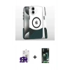 MARSİLYAN™- iPhone 16 Kılıf İz Asil Prime - Siyah 360 Mat Full Body Arka Koruyucu + Bilvis Titan Kamera Lens - SH