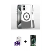 MARSİLYAN™- iPhone 16 Kılıf İz Asil Prime - Siyah 360 Mat Full Body Arka Koruyucu + Bilvis Titan Kamera Lens - SH