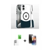 MARSİLYAN™- iPhone 16 Kılıf İz Asil Prime - Siyah 3D Antistatik Mat Seramik Nano Ekran Koruyucu + Raze Metal Kamera Lens - BZ