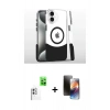 MARSİLYAN™- iPhone 16 Kılıf İz Asil Prime - Siyah 3D Antistatik Mat Seramik Nano Ekran Koruyucu + Raze Metal Kamera Lens - BZ