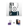 MARSİLYAN™- iPhone 16 Kılıf İz Asil Prime - Siyah 3D Antistatik Mat Seramik Nano Ekran Koruyucu + Bilvis Titan Kamera Lens - GS