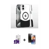 MARSİLYAN™- iPhone 16 Kılıf İz Asil Prime - Siyah 3D Antistatik Mat Seramik Nano Ekran Koruyucu + Bilvis Titan Kamera Lens - GS