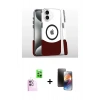 MARSİLYAN™- iPhone 16 Kılıf İz Asil Prime - Siyah 3D Antistatik Mat Seramik Nano Ekran Koruyucu + Raze Metal Kamera Lens - PE