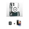MARSİLYAN™- iPhone 16 Kılıf İz Asil Prime - Siyah 3D Antistatik Mat Seramik Nano Ekran Koruyucu + PVD Metal Kamera Lens - YL