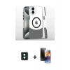 MARSİLYAN™- iPhone 16 Kılıf İz Asil Prime - Siyah 3D Antistatik Mat Seramik Nano Ekran Koruyucu + PVD Metal Kamera Lens - YL