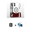 MARSİLYAN™- iPhone 16 Kılıf İz Asil Prime - Siyah 3D Antistatik Seramik Nano Ekran Koruyucu + PVD Metal Kamera Lens - PE