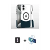 MARSİLYAN™- iPhone 16 Kılıf İz Asil Prime - Siyah 3D Antistatik Seramik Nano Ekran Koruyucu + PVD Metal Kamera Lens - PE