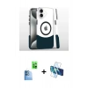 MARSİLYAN™- iPhone 16 Kılıf İz Asil Prime - Siyah 3D Antistatik Seramik Nano Ekran Koruyucu + Raze Metal Kamera Lens - LT