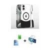 MARSİLYAN™- iPhone 16 Kılıf İz Asil Prime - Siyah 3D Antistatik Seramik Nano Ekran Koruyucu + Raze Metal Kamera Lens - LT