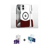 MARSİLYAN™- iPhone 16 Kılıf İz Asil Prime - Siyah 3D Antistatik Seramik Nano Ekran Koruyucu + Bilvis Titan Kamera Lens - SH