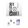 MARSİLYAN™- iPhone 16 Kılıf İz Asil Prime - Siyah Bilvis 5in1 3D Magic Cam Ekran Koruyucu + Raze Metal Kamera Lens - PE