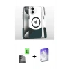 MARSİLYAN™- iPhone 16 Kılıf İz Asil Prime - Siyah Bilvis 5in1 3D Magic Cam Ekran Koruyucu + Raze Metal Kamera Lens - SH