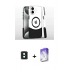 MARSİLYAN™- iPhone 16 Kılıf İz Asil Prime - Siyah Bilvis 5in1 3D Magic Cam Ekran Koruyucu + Yeşil PVD Metal Kamera Lens