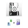 MARSİLYAN™- iPhone 16 Kılıf İz Asil Prime - Siyah Bilvis 5in1 5D Magic Hayalet Cam Ekran Koruyucu + Raze Metal Kamera Lens - LT