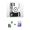 MARSİLYAN™- iPhone 16 Kılıf İz Asil Prime - Siyah Bilvis 5in1 5D Magic Hayalet Cam Ekran Koruyucu + Raze Metal Kamera Lens - SH