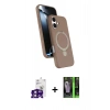 MARSİLYAN™- iPhone 16 Kılıf İz Işık Koleksiyonu - Şeffaf 360 Full Body Arka Koruyucu + Bilvis Titan Kamera Lens - PE
